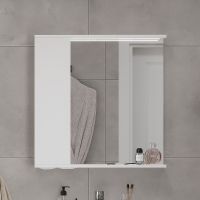 Зеркало со шкафом Volna Lake 70 L с подсветкой Белое арт-zsLAKE70.L-01 — фото 1, Зеркальные шкафы в ванную