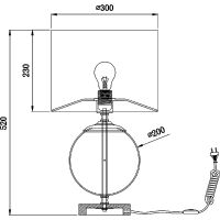 Настольная лампа Maytoni Table Floor Lowell Кремовая Прозрачная Никель арт-Z533TL-01N — фото 10, Настольные лампы