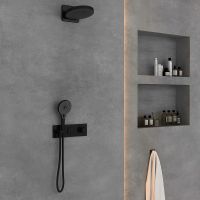 Товар: Душевая система Vincea Inspire с термостатом Черная матовая арт-VSFW-422TI1MB - фото 3 Душевая система Vincea Inspire с термостатом Черная матовая арт-VSFW-422TI1MB — фото 3, Встраиваемые душевые комплекты