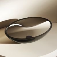 Раковина-чаша Abber Kristall 50 Черная арт-AT2802Onyx — фото 1, Раковины накладные