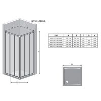 Душевая дверь Ravak Supernova SRV2-80 195 S профиль Черный пластик Pearl арт-14V403O211 — фото 4, Раздвижные душевые двери