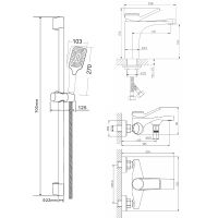 Комплект смесителей Orange Organic Хром арт-M27-711cr — фото 9, Готовые комплекты для ванной комнаты