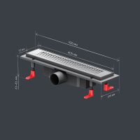 Душевой лоток AM.PM PrimeFlow 40 с решеткой Хром матовый Cut Gradient арт-W02SC-P11-040-01SB — фото 15, Душевые лотки