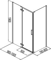 Товар: Душевой уголок Aquanet Logic RC1000 AE32-S-100x80U-CT профиль Хром стекло прозрачное арт-243626 - фото 3 Душевой уголок Aquanet Logic RC1000 AE32-S-100x80U-CT профиль Хром стекло прозрачное арт-243626 — фото 3, Прямоугольные душевые уголки