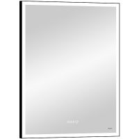 Зеркало Reflection Ghost 600х800 с подсветкой Черное с сенсорным выключателем, диммером и часами арт-RF5223GH — фото 3, Зеркала в ванную комнату