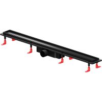 Душевой лоток AM.PM PrimeFlow 90 с Черной матовой решеткой / под плитку Tile арт-W02SC-U11-090-04BM — фото 1, Душевые лотки