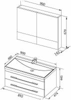 Комплект мебели для ванной Aquanet Верона 90 подвесной Белый арт-287653 — фото 10, Комплекты мебели для ванной