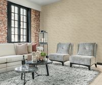 Обои LOYMINA Hygge III Dacha Флизелин (1*10,05) Бежевый, Абстракция/Полоса арт-Hg22 001 — фото 3, Обои для стен