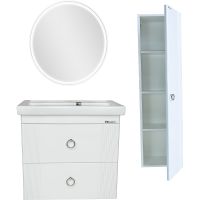 Шкаф пенал Bellezza Виана 30 подвесной Белый арт-4623802180013 — фото 3, Пеналы для ванной комнаты