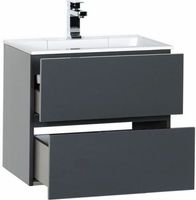Товар: Тумба с раковиной Aquanet Алвита 60 подвесная Серый антрацит арт-213094 - фото 4 Тумба с раковиной Aquanet Алвита 60 подвесная Серый антрацит арт-213094 — фото 4, Тумбы с раковиной