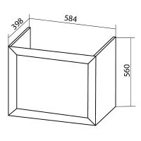 Тумба под раковину Бриклаер Берлин 60 подвесная Белый глянец арт-4627125416064 — фото 8, Тумбы под раковину