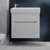 Тумба под раковину Raval Brik 65 подвесная Белая арт-Brk.01.65/P/W/RL — фото 2, Тумбы под раковину