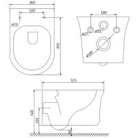 Унитаз Iddis Sena подвесной с сиденьем Микролифт арт-SENRDSEi25 — фото 7, Подвесные унитазы