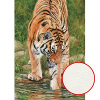 Фреска Ortograf Животные 17601 Фактура флок FLK Флизелин (1,9*2,7) Оранжевый/Зеленый, Животные/Живопись арт-17601 (флок FLK) — фото 1, Фрески