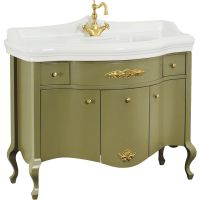 Тумба под раковину Migliore Impero 110 Оливковая арт-25958 — фото 1, Тумбы под раковину