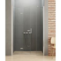 Душевая дверь New Trendy New Soleo Chrome 140 L профиль Хром стекло прозрачное арт-D-0150A/D-0096B — фото 2, Складные душевые двери