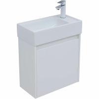 Тумба под раковину Aquanet Nova Lite 50 подвесная Белая глянцевая арт-298853 — фото 4, Тумбы под раковину