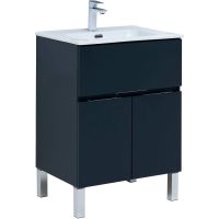 Тумба под раковину Aquanet Алвита New 60 Антрацит арт-277547 — фото 1, Тумбы под раковину