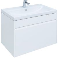 Тумба под раковину Aquanet Палермо 80 подвесная Белый глянец арт-253587 — фото 1, Тумбы под раковину