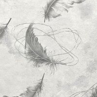 Обои Solo Soft Air Винил на флизелине (1,06*10) Серый/Бежевый, Перья арт-SL8872-15 — фото 1, Обои для стен