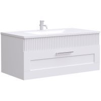 Тумба c раковиной SanVit Турин-1 90 подвесная Белая арт-kturin1090 — фото 1, Тумбы с раковиной