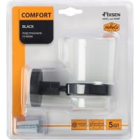 Стакан для зубных щеток Fixsen Comfort Black Черный матовый арт-FX-86006 — фото 2, Стаканы для зубных щеток