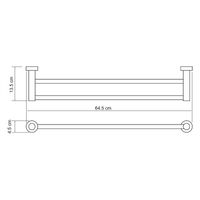 Полотенцедержатель WasserKRAFT Donau двойной Хром арт-K-9440 — фото 3, Полотенцедержатели