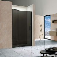 Душевая дверь Vincea Extra 100 профиль Черный стекло тонированное арт-VDP-1E9010CGB — фото 6, Распашные душевые двери