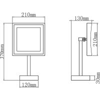 Товар: Косметическое зеркало Aquanet 2205D Хром арт-204515 - фото 2 Косметическое зеркало Aquanet 2205D Хром арт-204515 — фото 2, Косметические зеркала