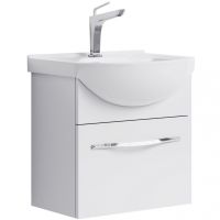 Тумба под раковину Aqwella Аллегро 50 подвесная Белая арт-Agr.01.05/1 — фото 1, Тумбы под раковину