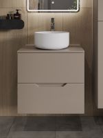 Тумба с раковиной Orange Line 60 подвесная Латте матовый арт-Li-60TuLMDF+B07-345W — фото 3, Тумбы с раковиной