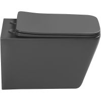 Унитаз SantiLine подвесной Серый матовый с сиденьем Микролифт арт-SL-5007DG — фото 2, Подвесные унитазы