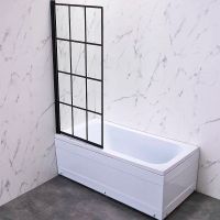 Товар: Шторка на ванну Veconi Palau 70 L профиль Черный матовый стекло прозрачное арт-PL77L-70-01-C6 - фото 1 Шторка на ванну Veconi Palau 70 L профиль Черный матовый стекло прозрачное арт-PL77L-70-01-C6 — фото 1, Шторки для ванной распашные