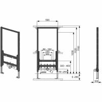 Инсталляция Tece Profil для подвесного биде без шумоизоляционной пластины арт-9330000 — фото 2, Инсталляции для биде