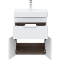 Тумба под раковину Aquanet Ирис new 50 подвесная Белый глянец арт-310147 — фото 8, Тумбы под раковину