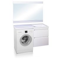 Тумба под раковину Style Line Даллас 115 подвесная Белый глянец арт-СС-00000651 — фото 11, Тумбы под раковину