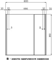 Зеркальный шкаф Aquaton Беверли 80 Белый глянец арт-1A237102BV010 — фото 8, Зеркальные шкафы в ванную