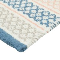 Коврик для ванной комнаты Fixsen Lotus 50х80 Розовый Синий Белый Серый арт-FX-8030W — фото 2, Коврики для ванной комнаты