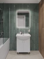 Тумба с раковиной Orange Лайт 60 Белый глянец арт-LA-60TUW+GR — фото 4, Тумбы с раковиной