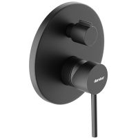 Душевая система Damixa Scandinavian Pure Черная матовая арт-936510300 — фото 7, Встраиваемые душевые комплекты