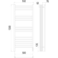 Электрический полотенцесушитель Terminus Аврора П15 500х1300 Хром арт-4670078527233 — фото 5, Электрические полотенцесушители