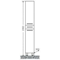 Товар: Шкаф пенал СанТа Омега 30 Белый арт-507001 - фото 3 Шкаф пенал СанТа Омега 30 Белый арт-507001 — фото 3, Пеналы для ванной комнаты