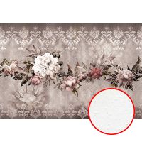 Фреска Ortograf Splendo 31738 Фактура бархат FX Флизелин (4*2,7) Бежевый/Зеленый, Цветы арт-31738 (бархат FX) — фото 1, Фрески