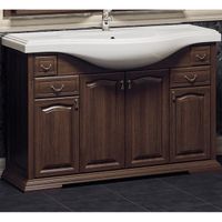 Тумба под раковину Opadiris Риспекто 120 Орех антикварный ручки Бронза арт-Z0000009574 — фото 1, Тумбы под раковину