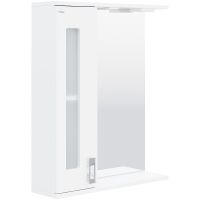 Зеркало со шкафом Onika Кристалл 58.01 с подсветкой Белое арт-205817 — фото 1, Зеркальные шкафы в ванную