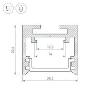 Товар: Профиль алюминиевый Arlight накладной Серебристый арт-033737 - фото 4 Профиль алюминиевый Arlight накладной Серебристый арт-033737 — фото 4, Профили для светодиодных лент