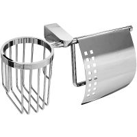 Держатель туалетной бумаги и освежителя воздуха WasserKRAFT Kammel с крышкой Хром арт-K-8359 — фото 1, Держатели туалетной бумаги