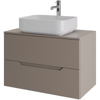 Тумба с раковиной Orange Line 80 подвесная Латте матовый арт-Li-80TuLMDF+B05-500W — фото 1, Тумбы с раковиной