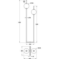 Торшер Maytoni Table Floor The Sixth Sense Белый Черный арт-Z020FL-L12BK — фото 6, Торшеры