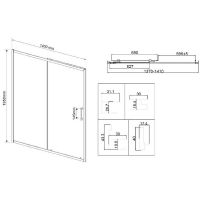 Товар: Душевая дверь Vincea City 140 профиль Хром стекло прозрачное арт-VDS-5CT140CL - фото 6 Душевая дверь Vincea City 140 профиль Хром стекло прозрачное арт-VDS-5CT140CL — фото 6, Раздвижные душевые двери